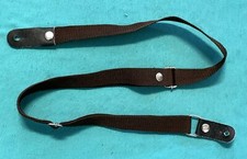 Two Buckles Genuine Leather Ends Dark Brown Acoustic Guitar Strap