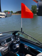 Orange Safety Boating Flag Mount