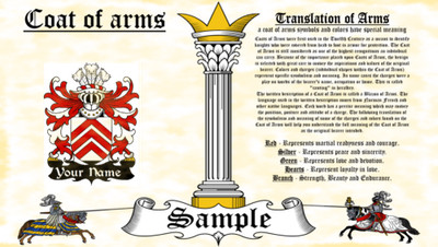 Avene-Avene Wappen Heraldry Blazonry Aufdruck