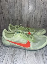 Nike Zoom Rival D 10 Barely Volt Green Orange Track Spikes 907566-700 Mens 13