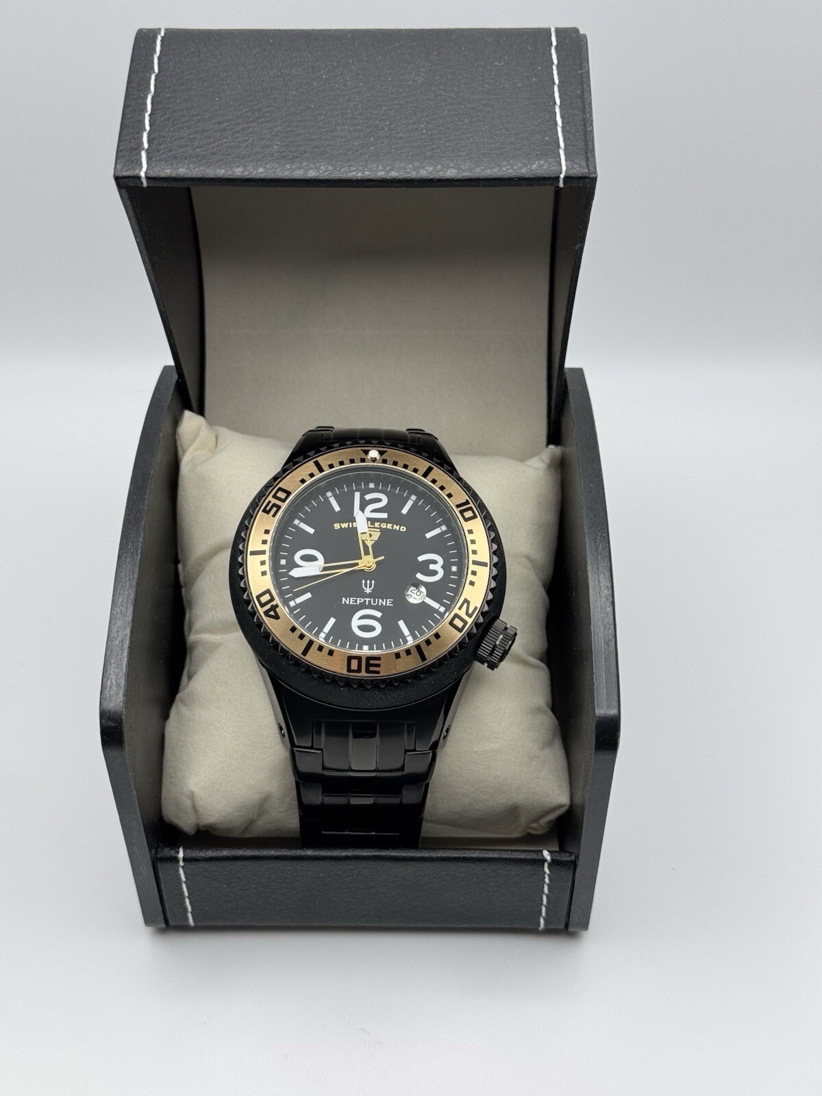 SWISS LEGEND NEPTUNE 114017620 SWISS MOVEMENT Gold/Black S-Steel Men Wrist Watch