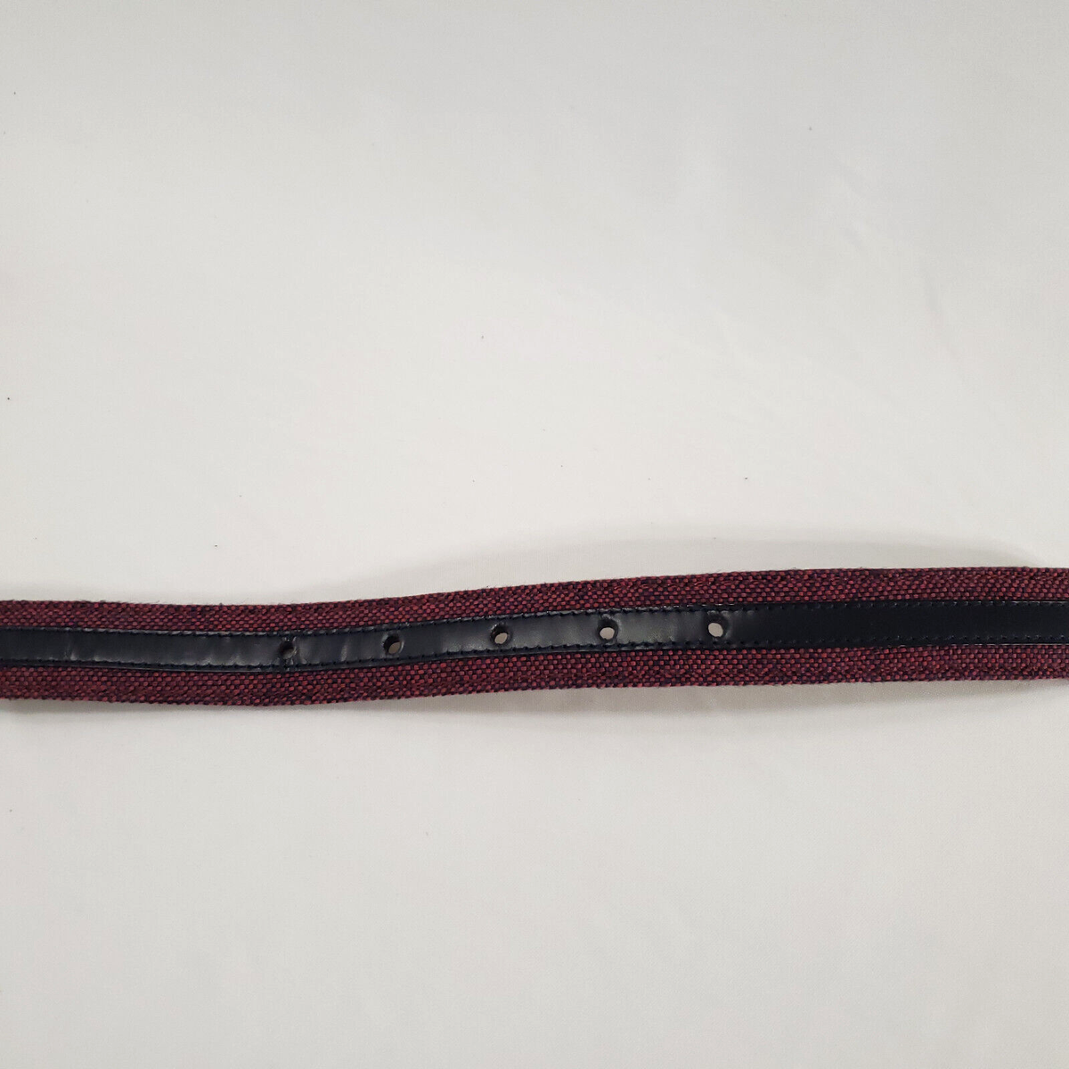 Tanner Womens Navy Leather Dark Pink Textile Belt Size Large  display picture 3