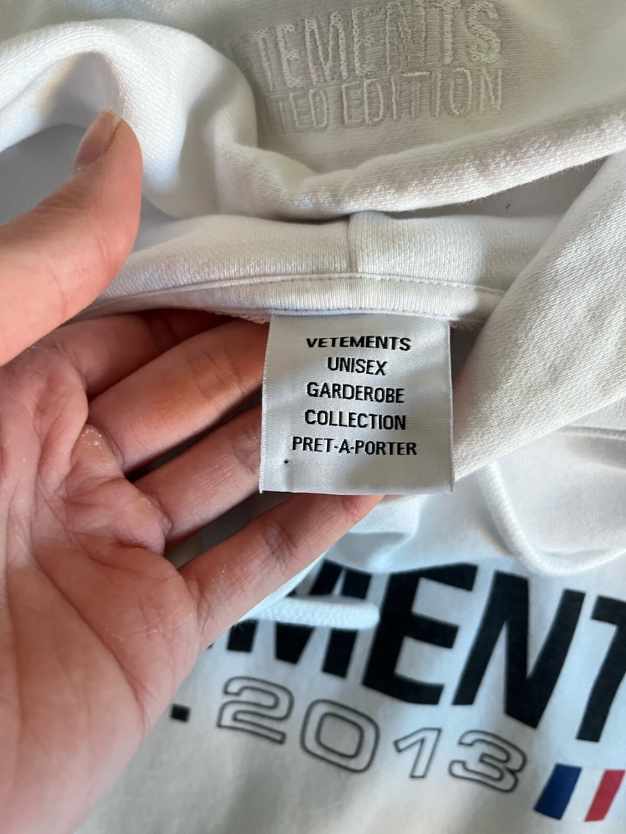 Vetements Logo-print cotton-blend Limited EST.2013 Paris Hoodie