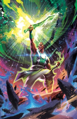 JOHN STEWART THE EMERALD KNIGHT #1 foil 1:50 John Stewart becomes Emerald Knight