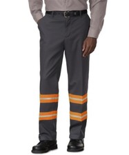 Lot 3 Mens size 42 x 30 SoftWill Unifirst Pants Enhanced Visibility Gray