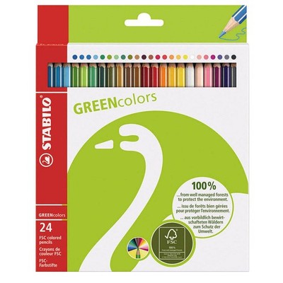 STABILO GREENcolors Buntstifte farbsortiert, 24 St.