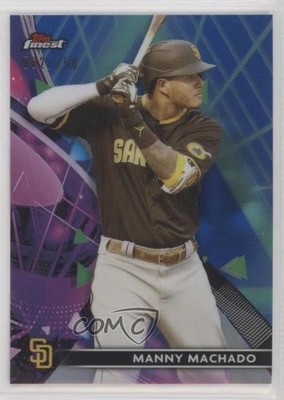 2021 Topps Finest Purple/Aqua Vapor Refractor 62/250 Manny Machado #31 nd3