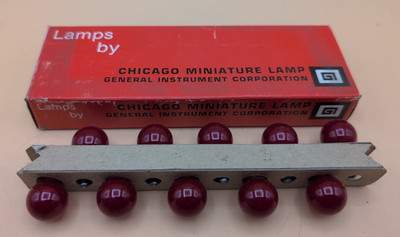 RED 509K MINIATURE LAMP / LIGHT BULB E12 Base (10 - 24 Volt) 0.18 Amp (Qty 10)