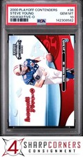 2000 PLAYOFF CONTENDERS HAWAII FIVE-O #36 STEVE YOUNG HOF POP 1 PSA 10