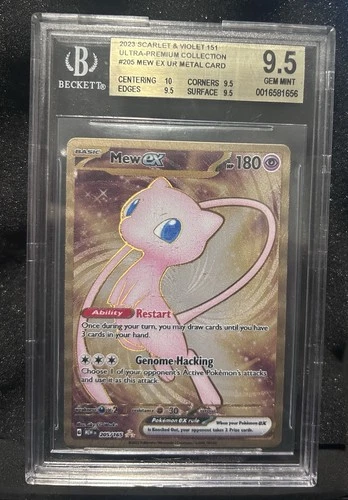 2023 Pokemon SV 151 Ultra Premium Collection Gold Metal Mew ex #205 BGS 9.5 RARE