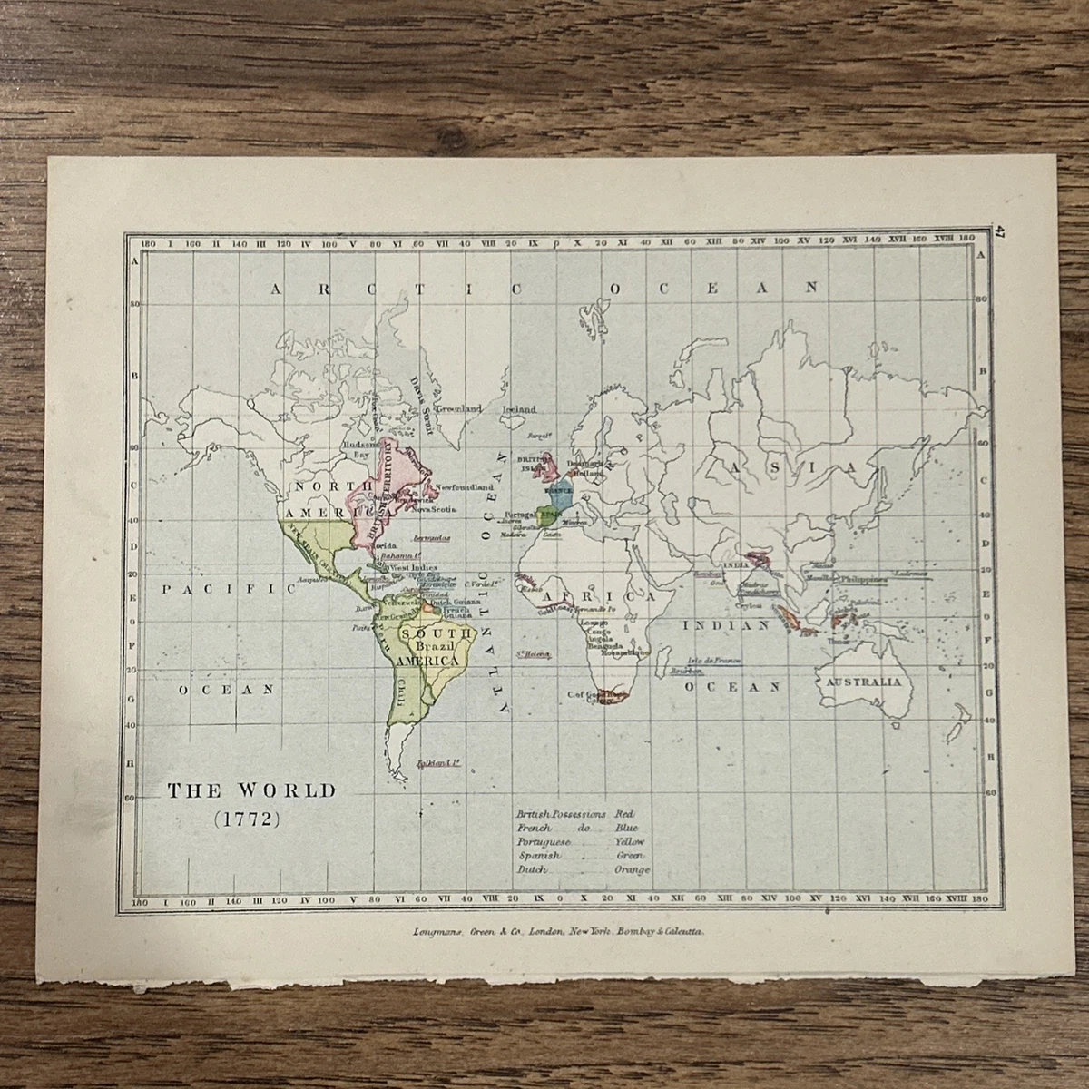 25+ Antique World Maps & Atlases World 1910-1919 Date Range for