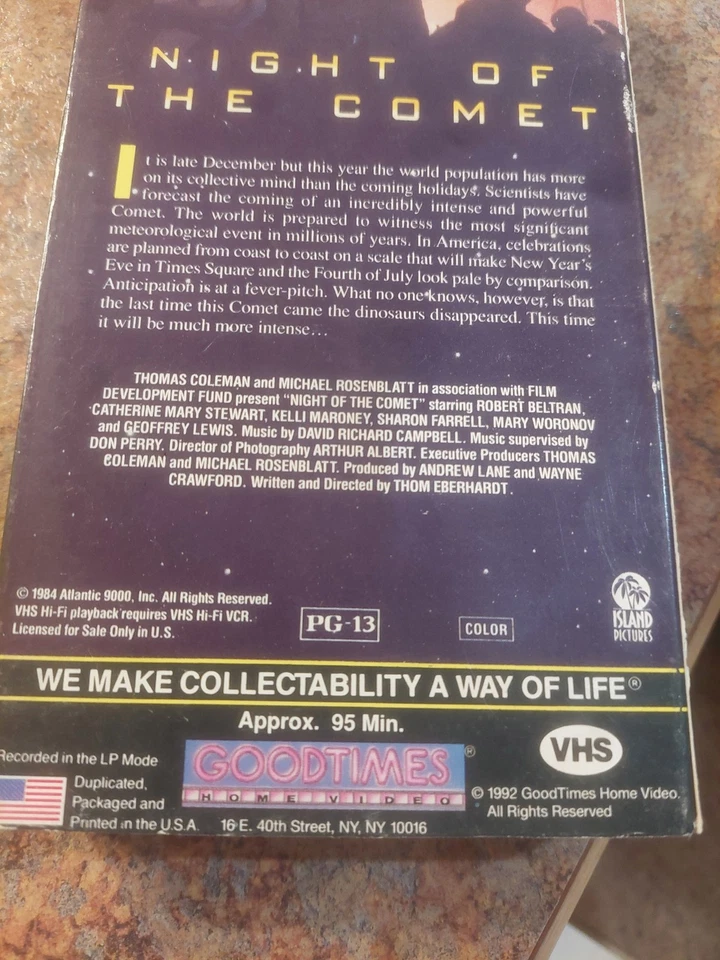 Night of the Comet VHS Good Times Home Video 1984 Used - Image 3 of 4