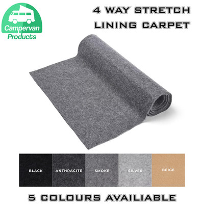 4 Way Stretch Campervan Lining Carpet Van Trim Fabric 270gsm + Glue Option
