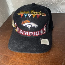 VINTAGE Super Bowl XXXII Denver Broncos Hat San Diego Snapback Logo Athletic cap