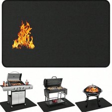 Outdoor BBQ Mat - Fire Resistant, Oil Proof, Stain Resistant BBQ Mat - Protects