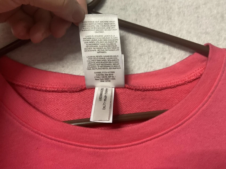 Adidas Sudadera Niñas Grande Mediana Rosa Logo Cuello Redondo Pullover AA4662 Foto 4 de 4