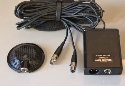 Audio Technica AT84a PZM Grenzflächenmikrofon mit Phantom- und Batterieleistungsmodul