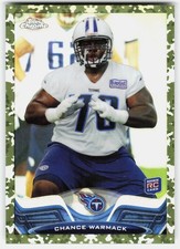 2013 Topps Chrome Camo Refractors Chance Warmack Rookie #127 Titans RC,/499