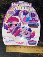 Hatchimals Alive Neon Rainbow Bestie Pool Party 14 Accessories, New