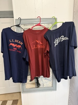 Lot Of 3 Men s LL Bean Short Sleeve Tshirts