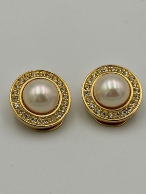 Vintage GT Christian Dior Gorgeous Faux Pearl and Clear Crystal