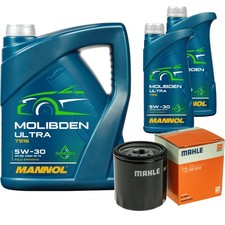 MAHLE Inspektionspaket 7L MANNOL Molibden Ultra 5W-30 für Jeep Wrangler IV 2.0