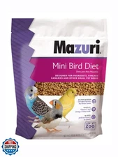 Mazuri | Nutritionally Complete Food for Mini Birds | 2 Pound (2 lb.) Bag
