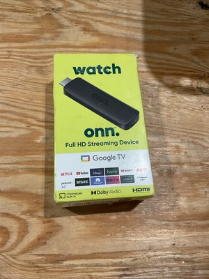 Watch Onn Google TV Full HD Streaming Device.