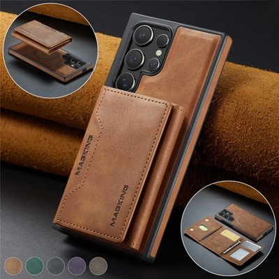 For Samsung S26 S25 FE S24 Ultra S23 Leder Handy Schutz Tasche Kartenfach Case