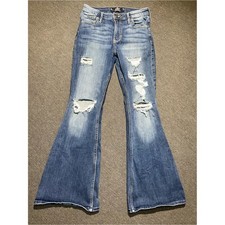 Hollister Light Blue Distressed Flare Jeans