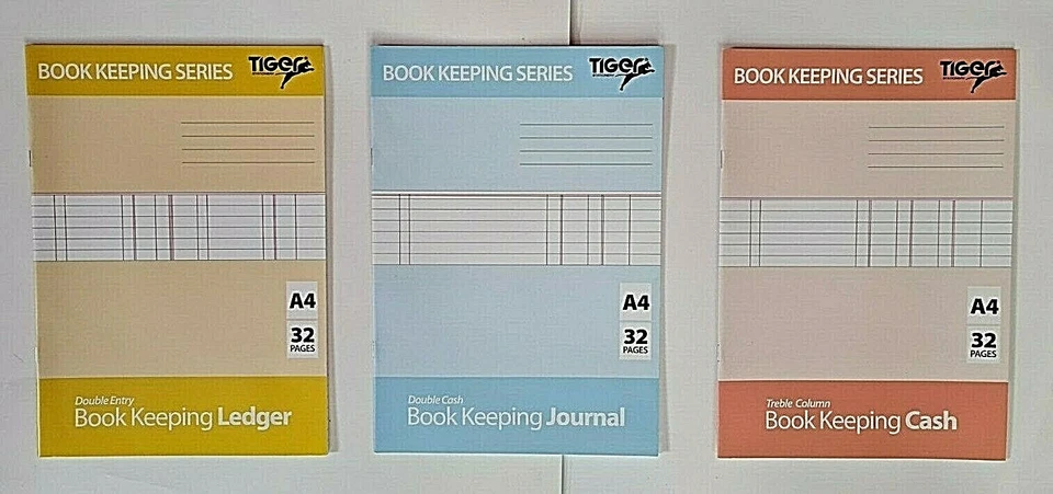 A4 ACCOUNTS BOOK KEEPING Cash Journal Ledger Accounting Book Double/Treble Entry