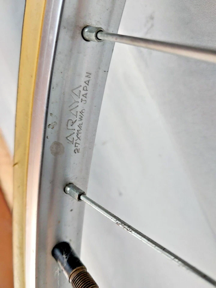 Araya Rigida Vintage 27" Road Bike Wheel Set Freewheel Silver Fast USA Shipping! - Image 4 of 4