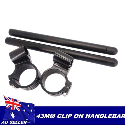 43mm Raised Handlebars Clip on for Yamaha YZF R6 1999 2000 2001 2002 ...
