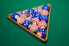 Stars and Stripes Pool Table Billiard Balls Pool Ball Set