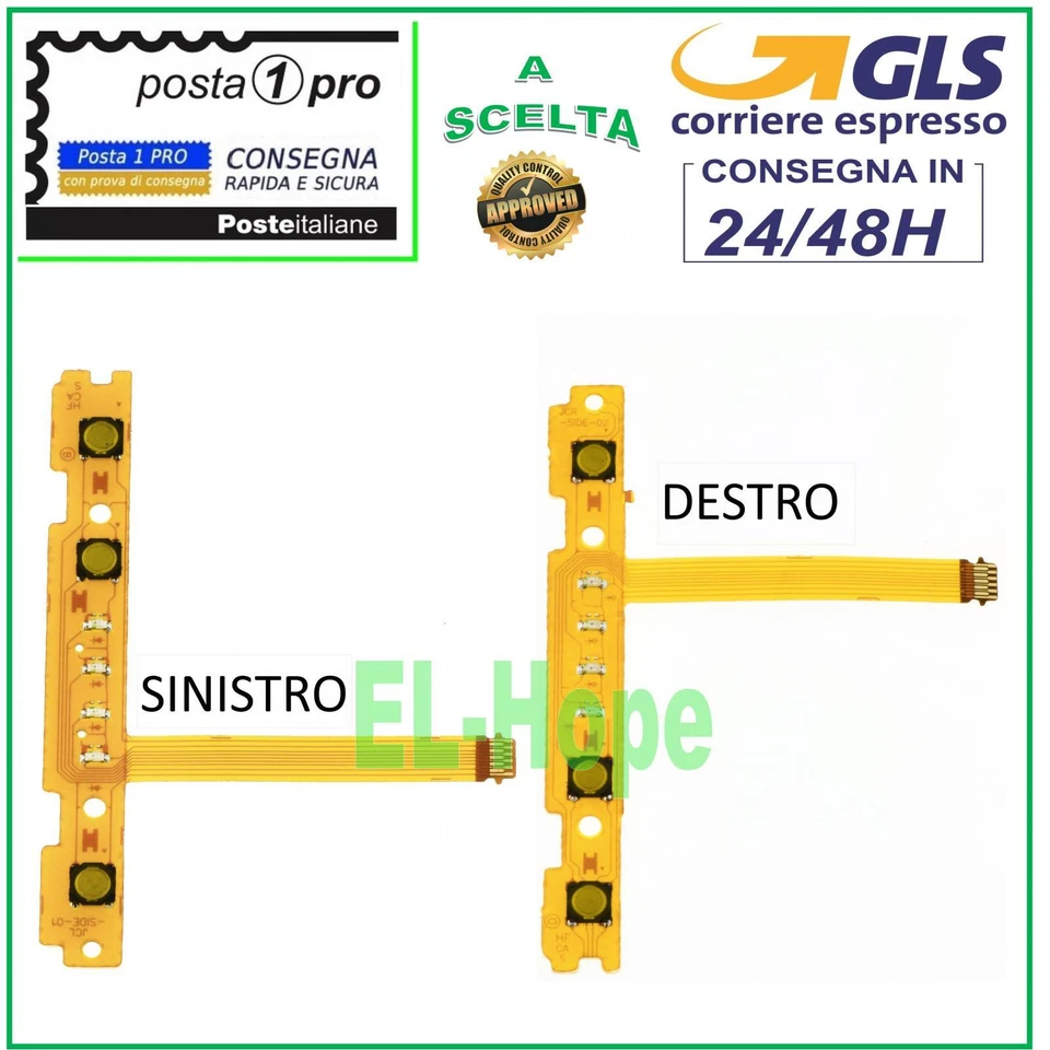 FLAT CAVO COPPIA TASTI SL SR SYNC JOY-CON DESTRO E SINISTRO NINTENDO SWITCH LED