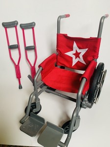 american girl doll wheelchair and crutches