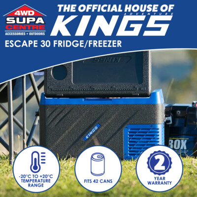 Kings Escape 30 Fridge/Freezer | 12V & 24V | Fits 42 Cans +20°C to -20 ...