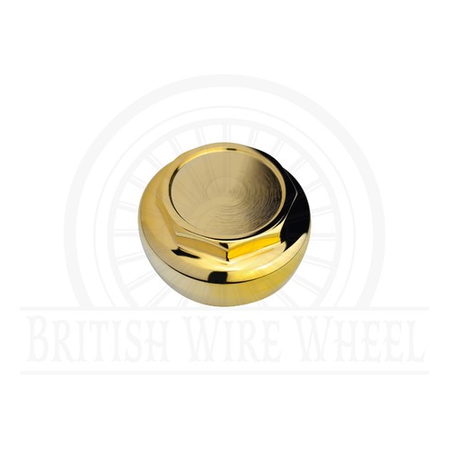 Gold KO Spinner Caps with Gold & White Rose Wire Wheel Chip Emblems, Set of 4 - Picture 10 of 59