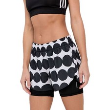 adidas X Marimekko 2in1 Marathon Sport Shorts kurze Trainingshose Tight Laufhose
