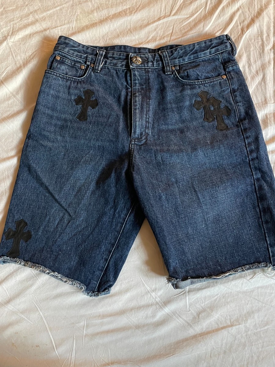 CHROME HEARTS denim shorts with cross patch | eBay CHROME HEARTS denim shorts with cross patch | eBay
