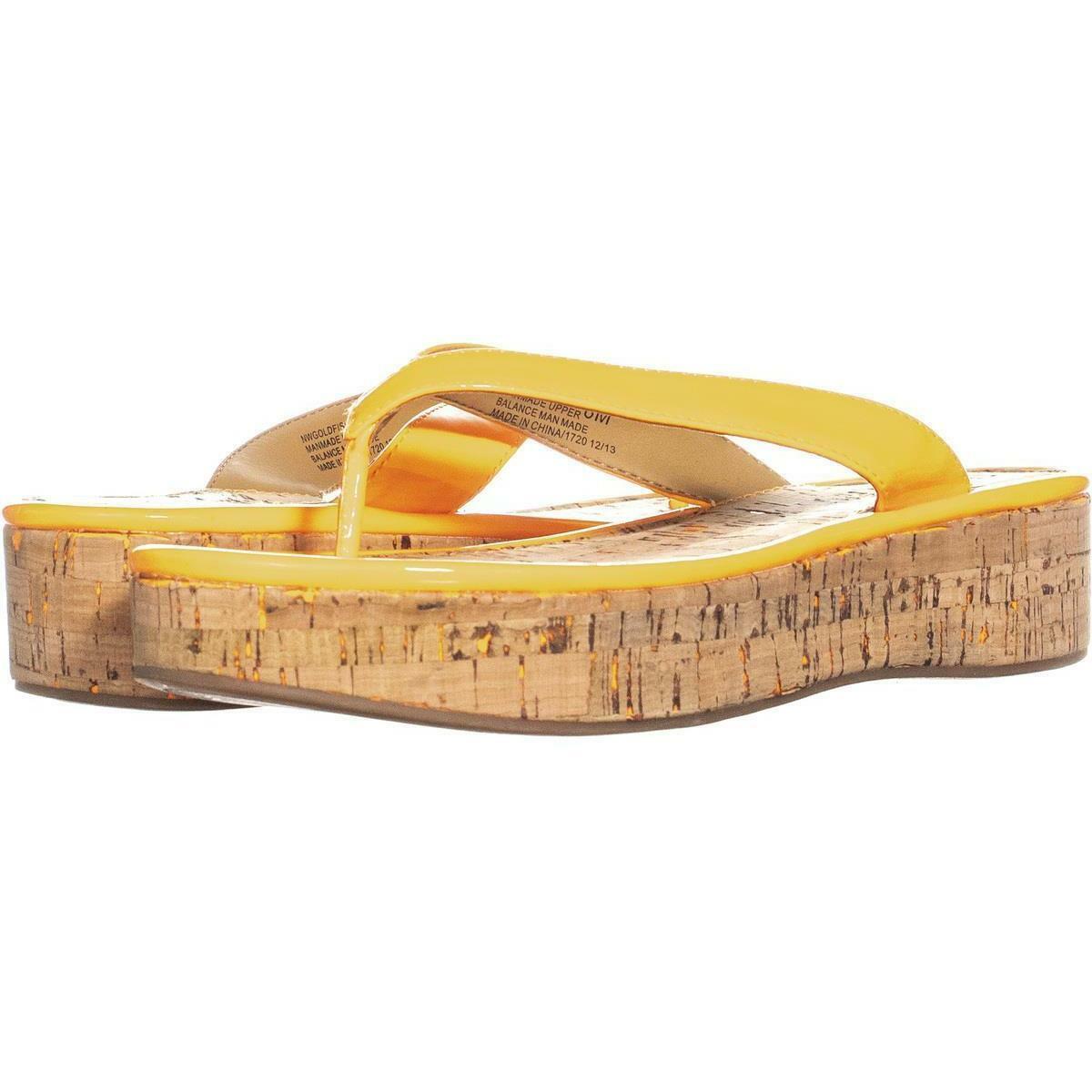 orange platform flip flops