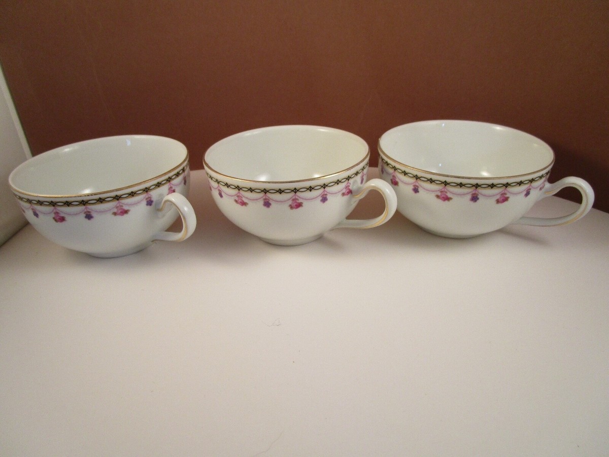 Vintage Heinrich H & Co Selb Bavaria Palace Set of 3 Tea Cups | eBay