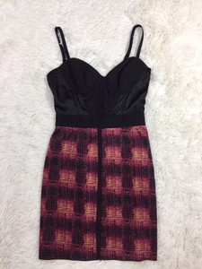 pink plaid bodycon dress