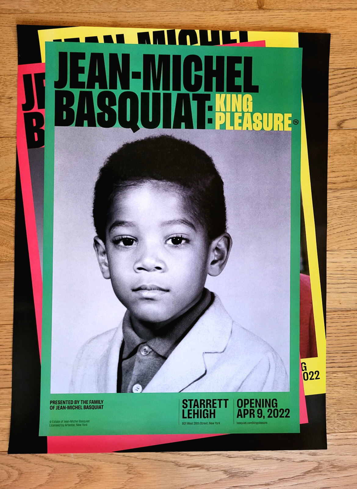 JEAN-MICHEL BASQUIAT - KING PLEASURE - ORIGINAL EXHIBITION POSTER NYC - AFFICHE image 2