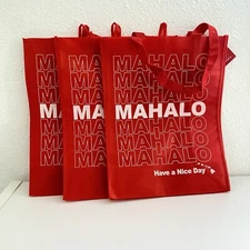Target Hawaii Exclusive MAHALO Edition Reusable Shopping Gift Bags Lot of 3