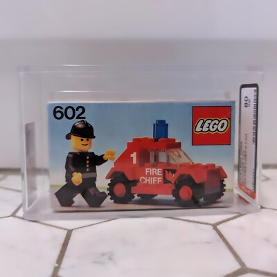 Lego 602 Fire Chief's Car AFA 80 NM Vintage Graded MISB NISB NIB CAS 1978 Town