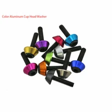 M2 M2.5 M3 M4 Aluminum Alloy Cone Cup Head Washers Gasket Fit for Bolts & Screws