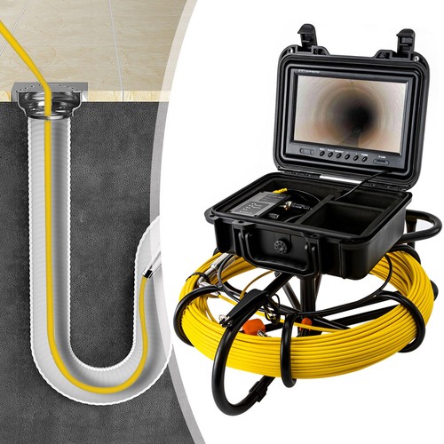 Abfluss Kanal Kamera Rohr Inspektion Kamera System 60m/200ft Kabel mit 9" Monitor - Bild 14 von 15