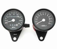 Mph Mini Speedometer 224060 Tachometer 17 - Black