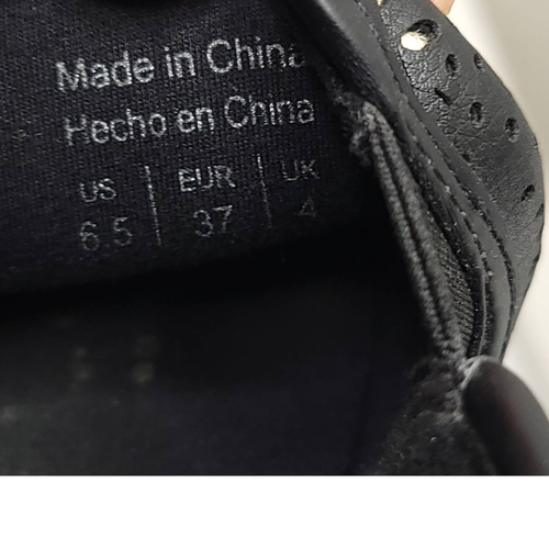 Aldo Alavyan perforierte Laser Cut Keilabsatz Slipper Turnschuhe für Damen schwarz - Bild 6 von 6